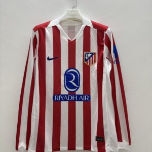 [Fans Version]Atlético de Madrid home in the 2025-26 season long sleeves